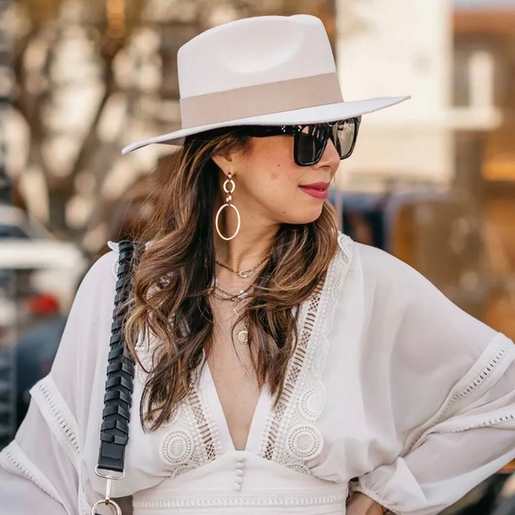 Teressa Foglia Lynn Fedora Felt Hat Rachel Zoe Curateur Boho - Picture 6 of 11